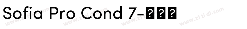 Sofia Pro Cond 7字体转换